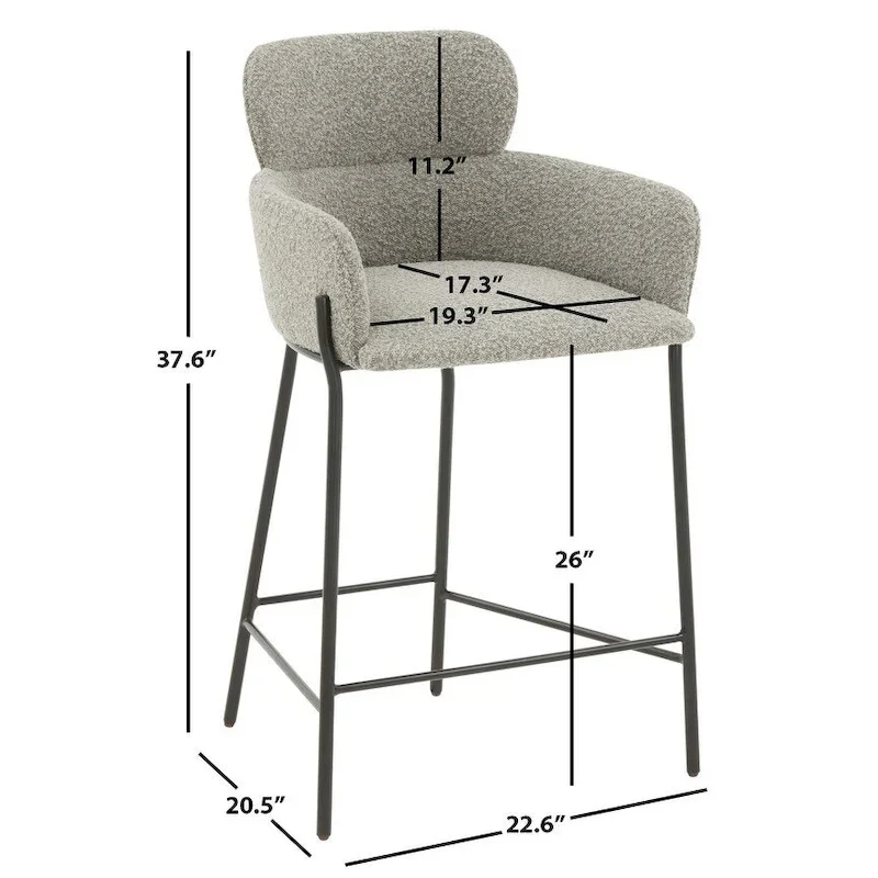 SAFAVIEH Couture Sejada 26-inch Counter Stool - 23 In. W x 21 In. D x 38 In. H - 23Wx21Dx38H
