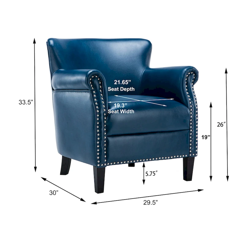Hendrick Faux Leather Club Chair by Greyson Living
