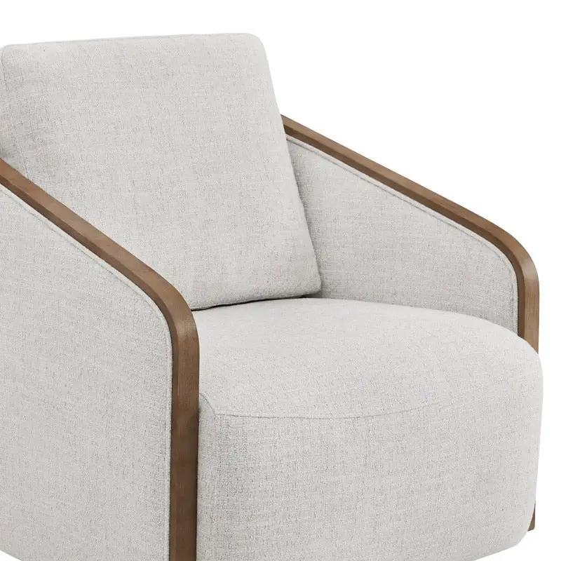 Skyler Modern Upholstered Living Room Swivel Bucket Accent Chair