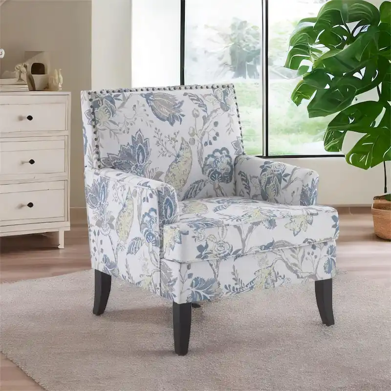 Armchair Accent Chairs with Nailhead Trim Set of 2