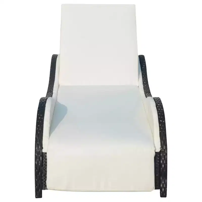 vidaXL Sun Loungers PE Rattan Large Adjustable Armrests