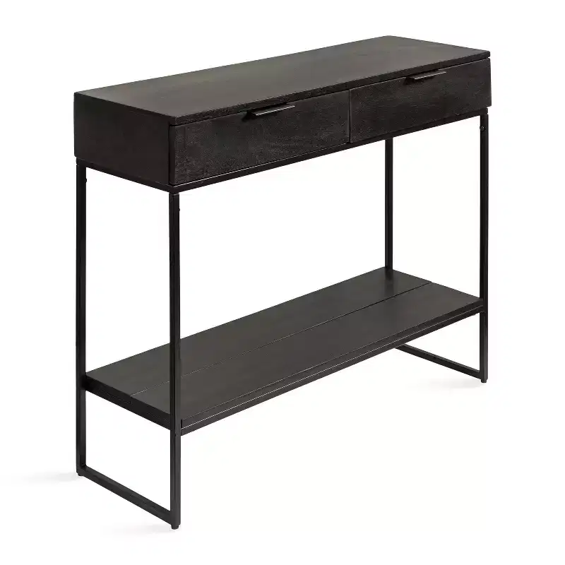 Wood and Metal Console Table, 36