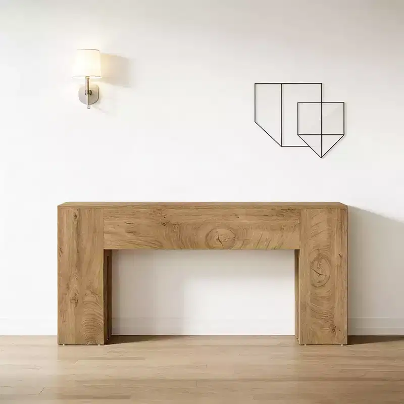 GDFStudio Janis Rustic Farmhouse Wooden Console Table