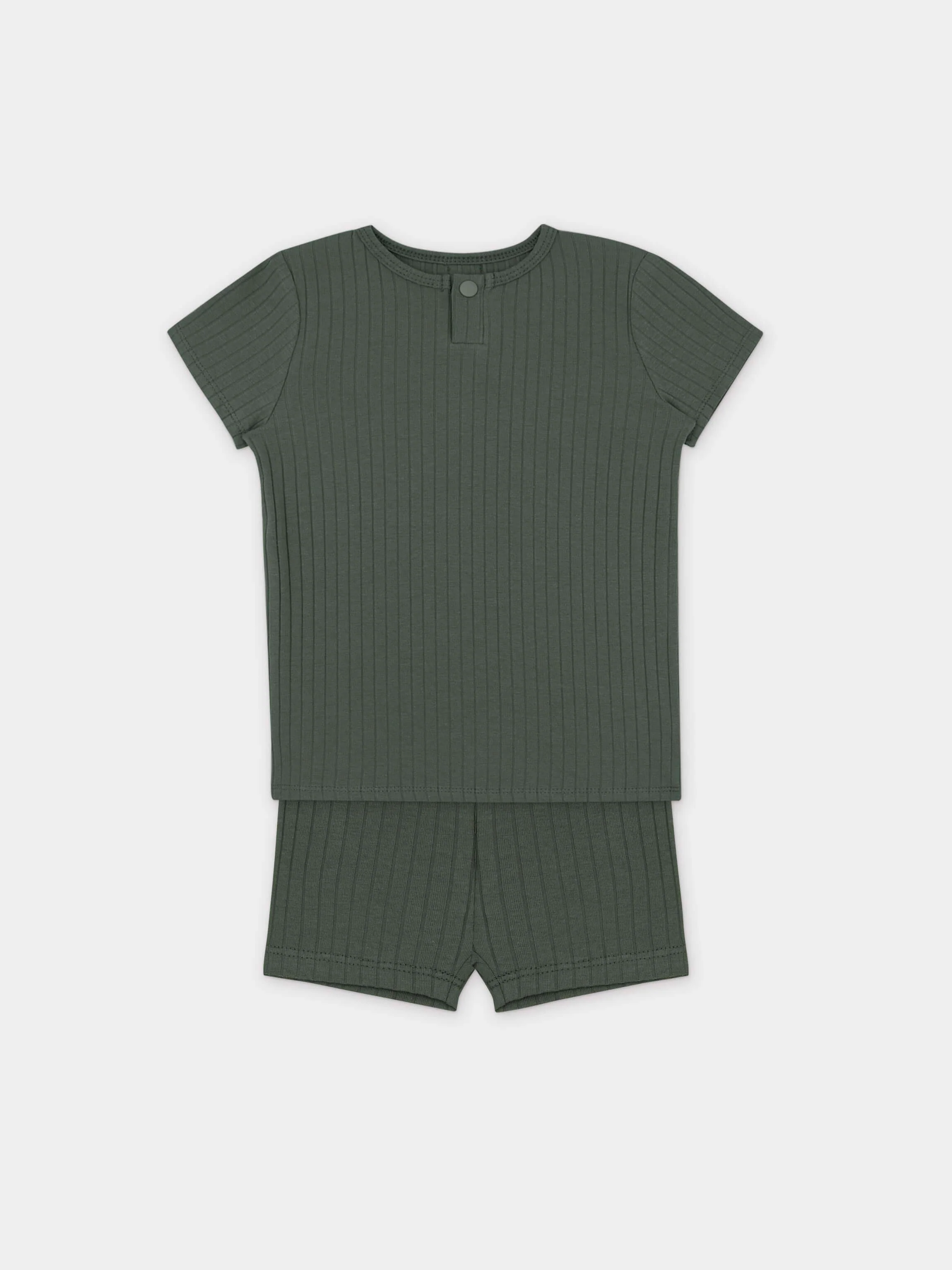 Short Set Wide Ribbed - Green