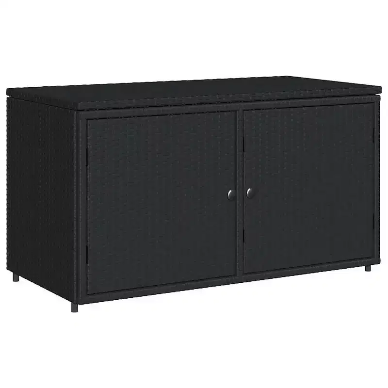 vidaXL Patio Storage Cabinet Tool Organizer Outdoor Furniture Poly Rattan