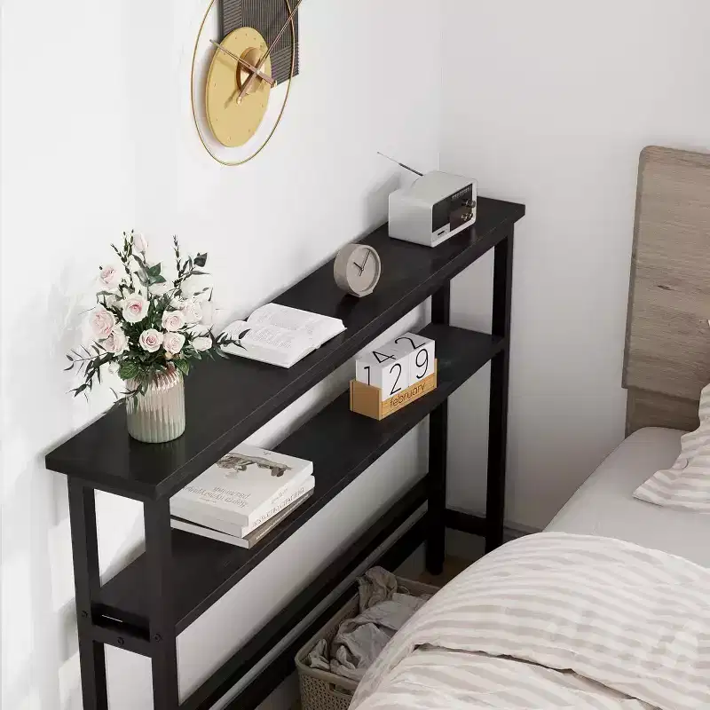 Slim 5.9 Sofa Table, 2-Tier Narrow Console Table with Adjustable Shelf, Space-Saving Design for Living Room, Entryway, Hallway, and Foyer Use