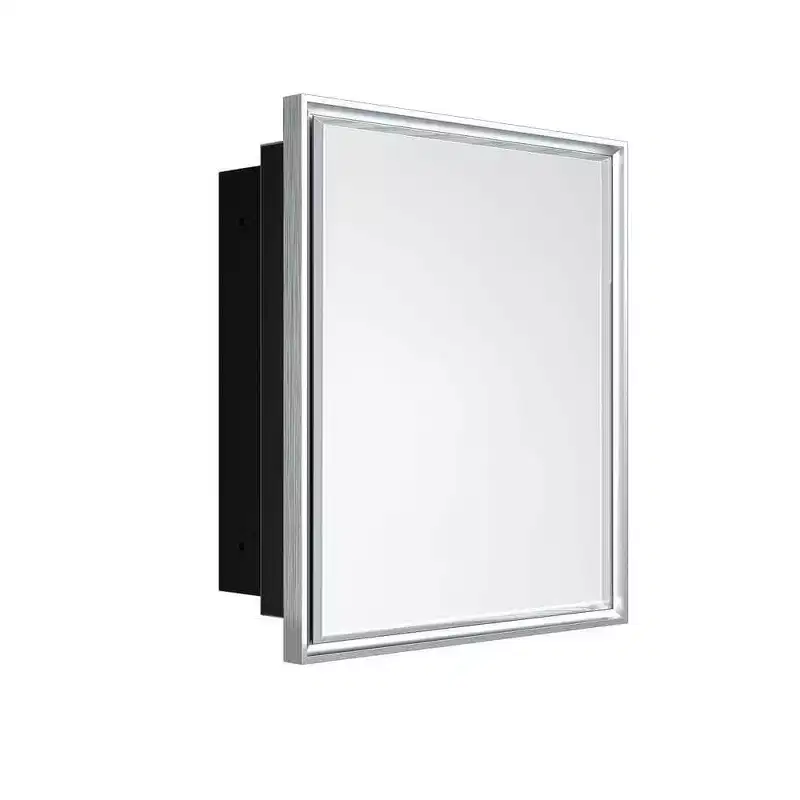 Keonjinn24 in. W x 36 in. H Metal Framed Rectangular Framed Recessed/Surface Mount Medicine Cabinet with Mirror