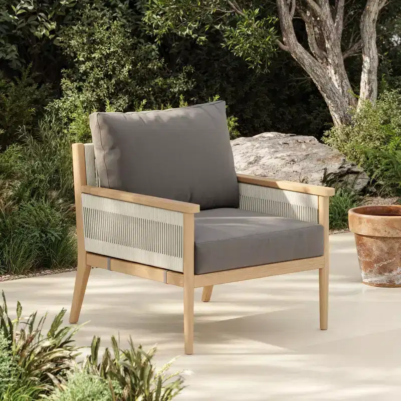 Nathan James Kayden Outdoor Accent Chair Dark Gray