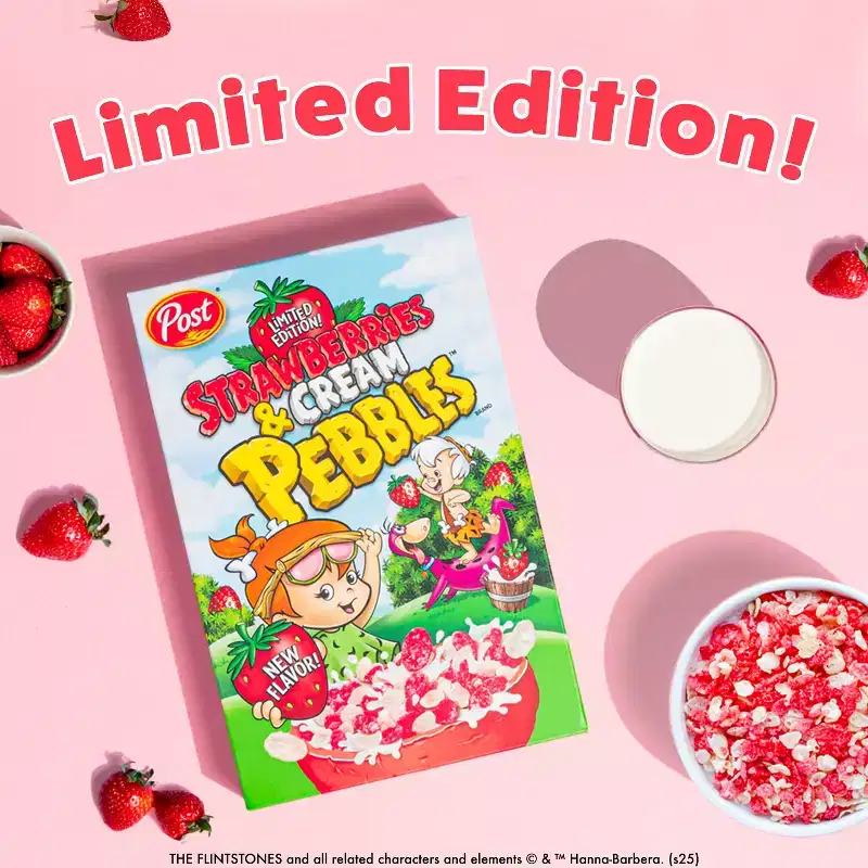 Post PEBBLES Strawberries and Cream Breakfast Cereal - 18.5oz