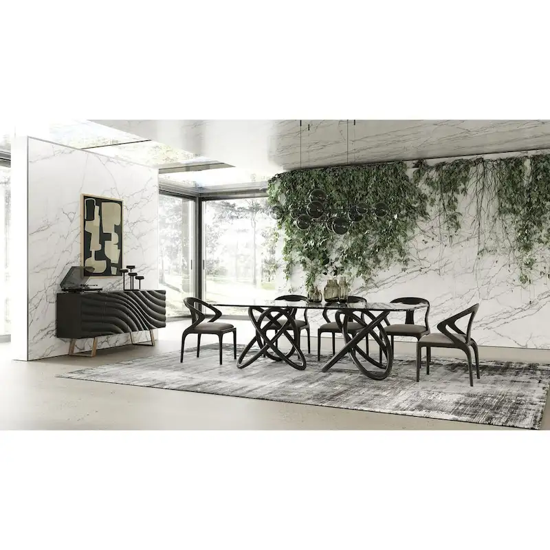 Modrest Finley Mid-Century Black & Gold Buffet