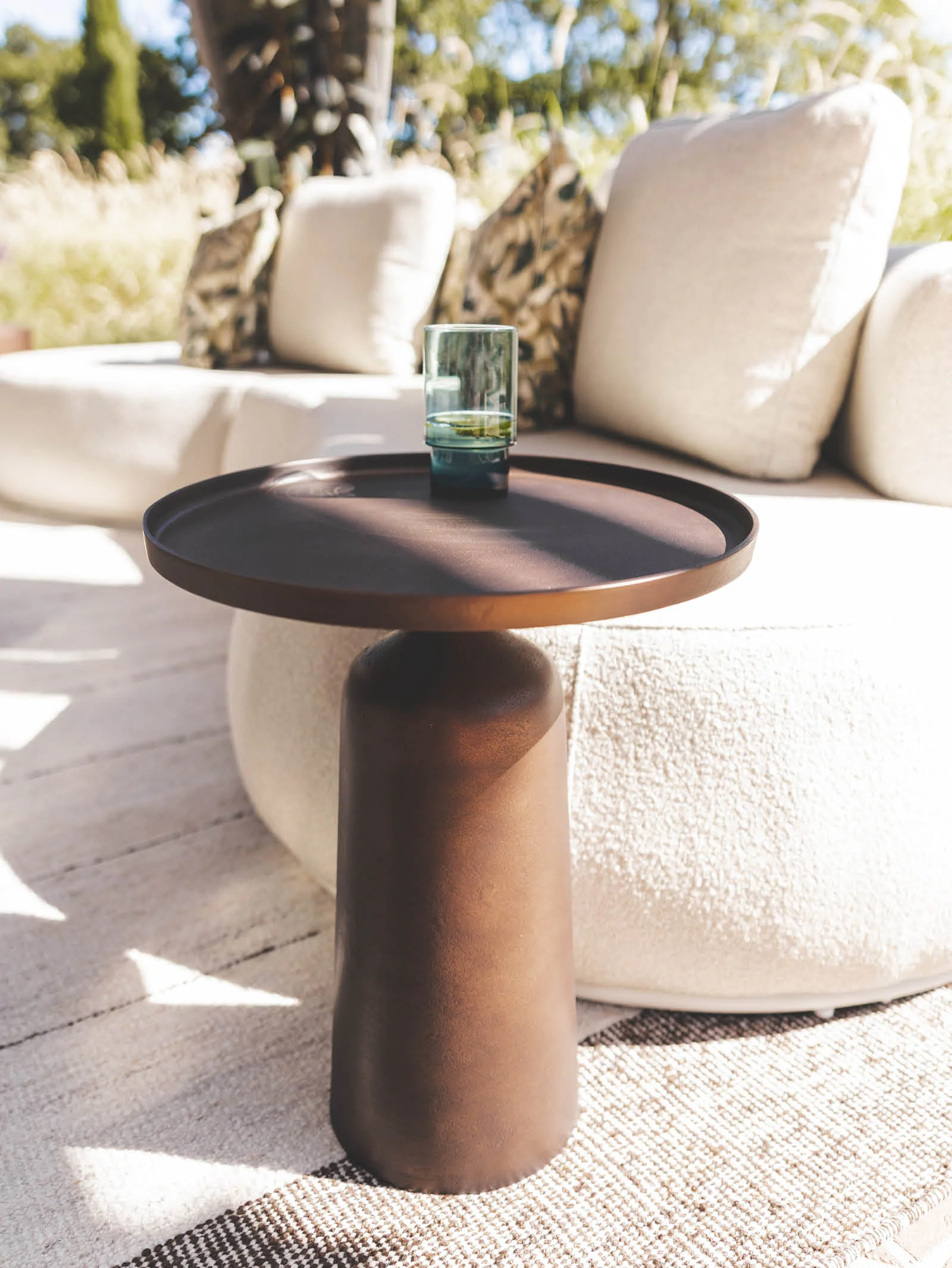 Contemporary Aluminium Side Table for Patio