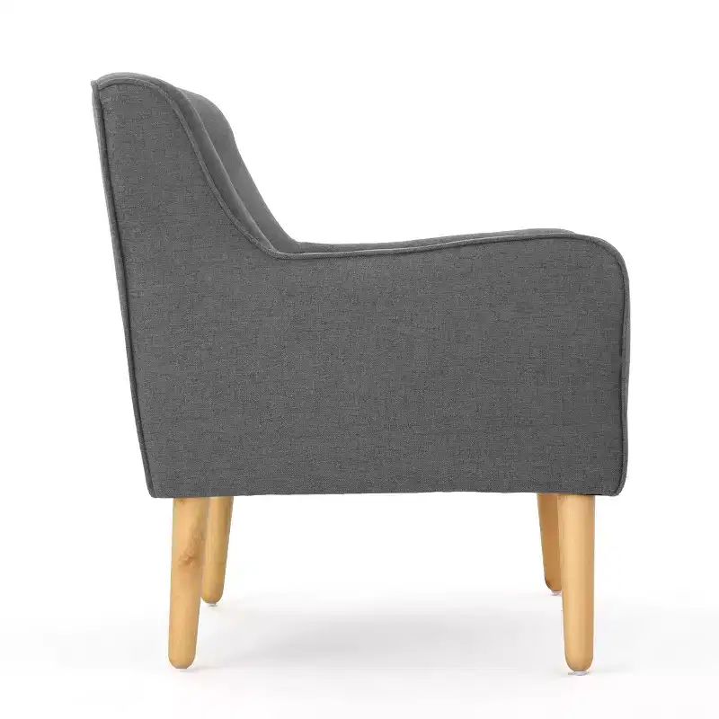 Christopher Knight Home Calix Mid-Century Modern Button Tufted Upholstered Accent Chair