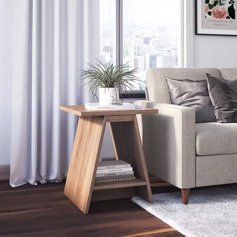 Danton A-Frame End Tables, Set of 2, Walnut