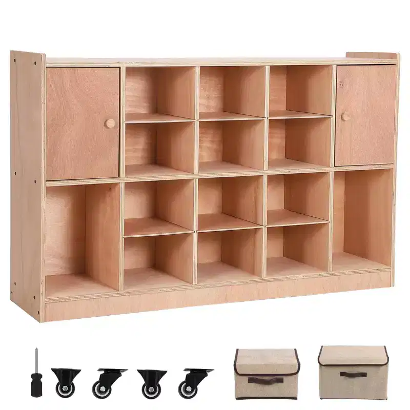 10-Cubby Wall Mount Storage Organizer with Hooks