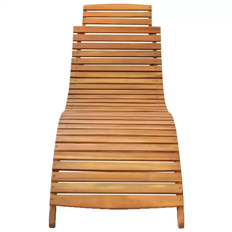 vidaXL Sun Lounger Natural Brown Solid Acacia wood with a natural oil finish
