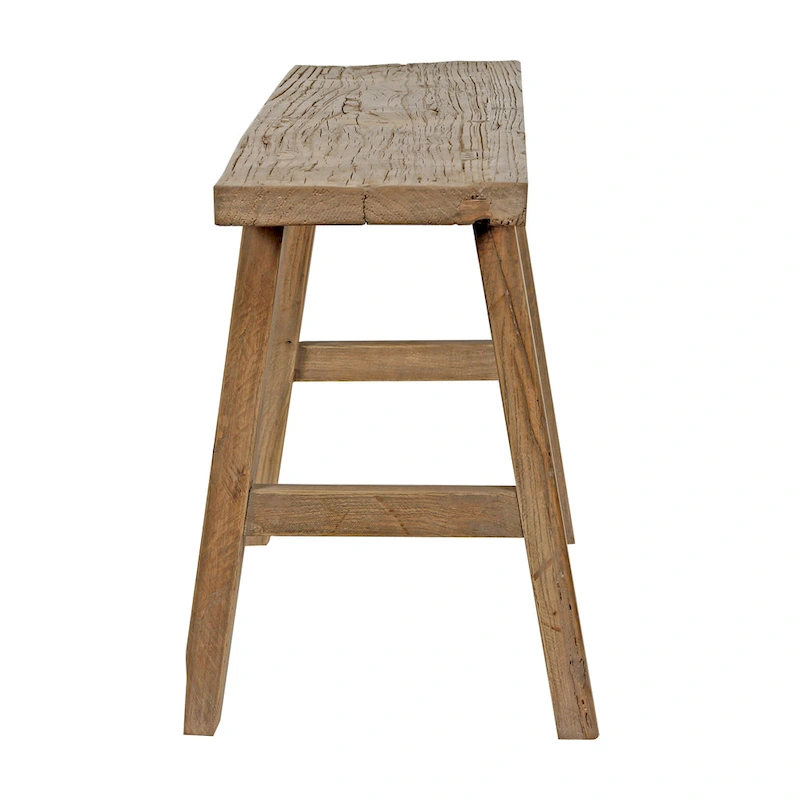 Artissance 43 Long 10 Wide Elmwood Bench, Natural Wood - 9'6 x 12'11