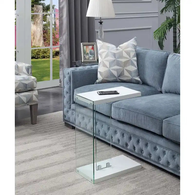 Glass C End Table