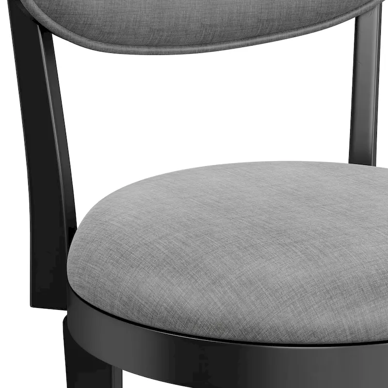Wood Upholstered Swivel Counter Stool - 38.25H x 20W x 17.5D; Seat Height: 25.5H