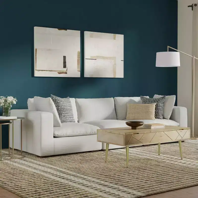 3-Seater Sofa, Cloud Gray, 124.6