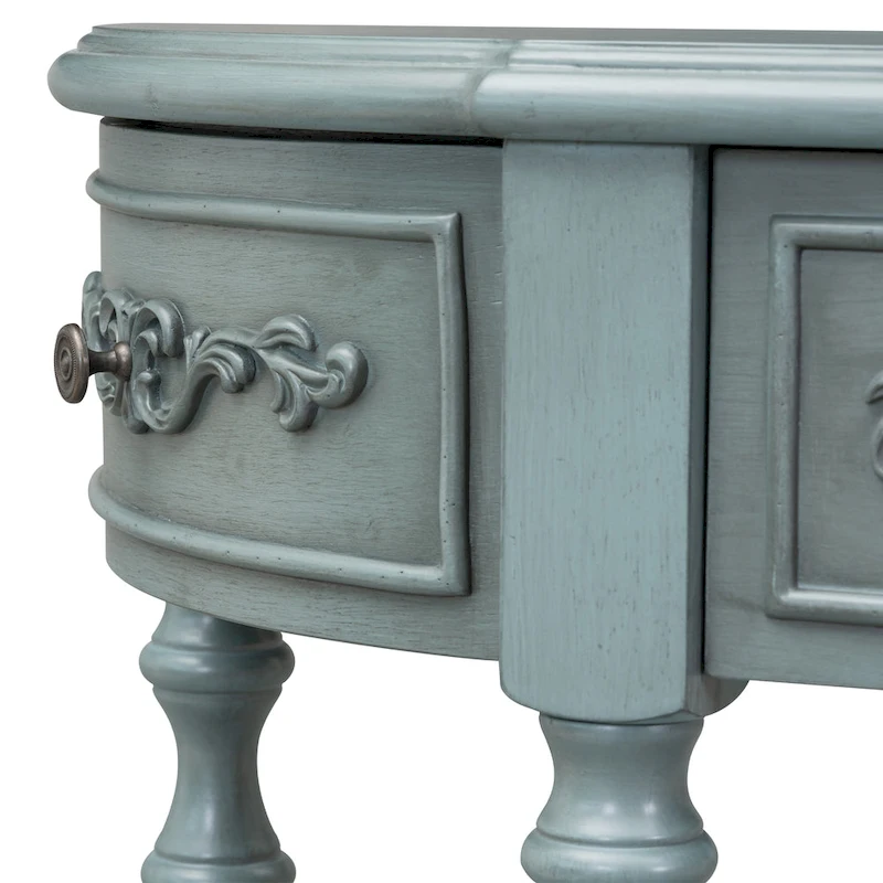Merax Curved Console Table with 4 Drawers and 1 Shelf