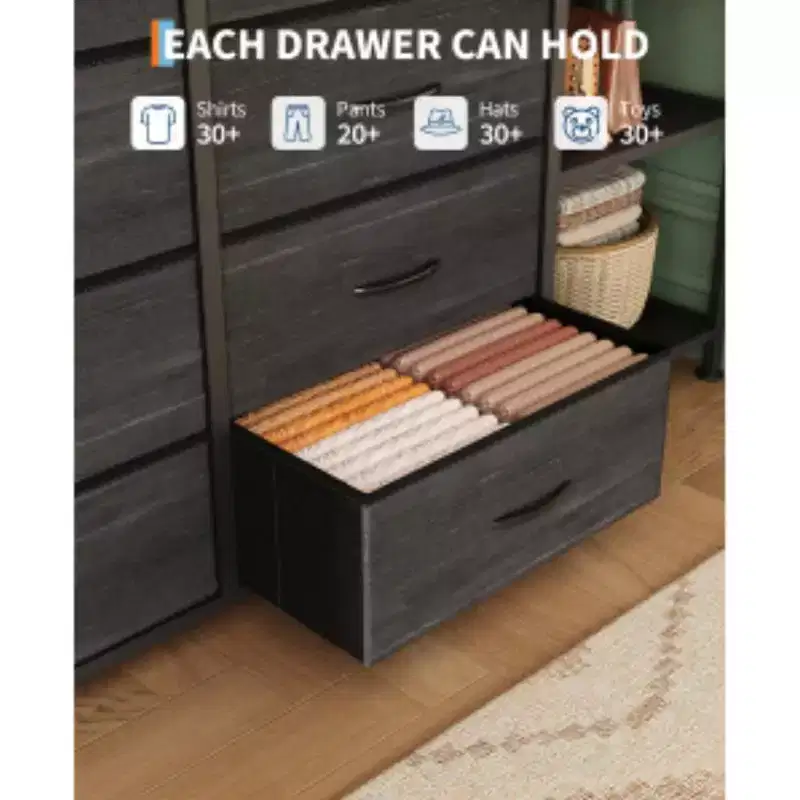 16-Drawer Storage Unit (Iron + MDF Fabric)