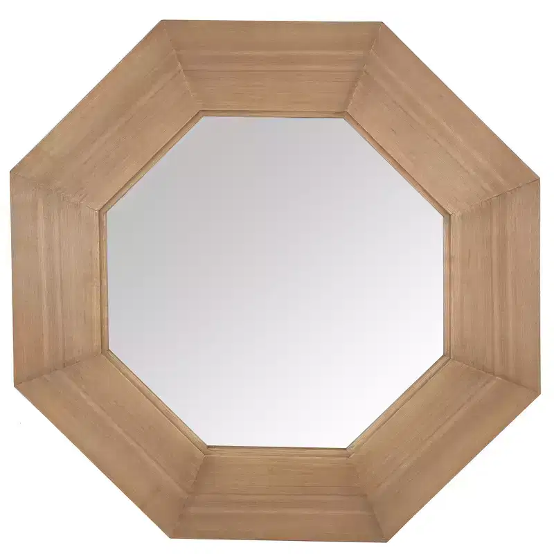 Octagan Wood Mirror