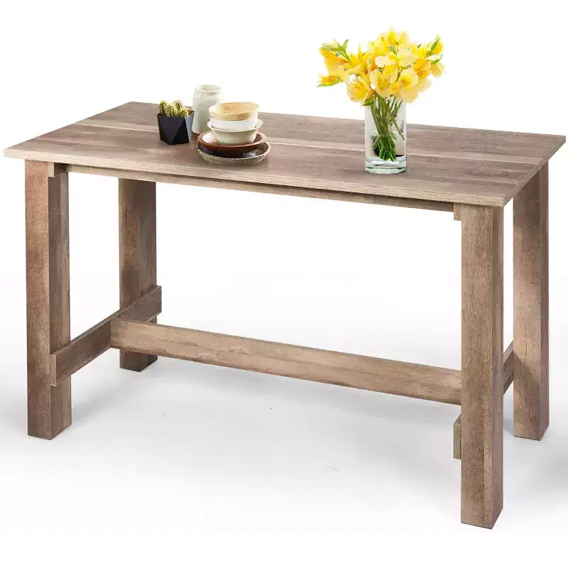 Costway Dining Table Counter Height Rectangular Kitchen Living Room