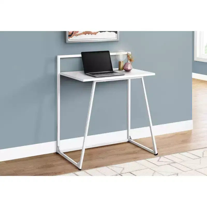 TUYOHW 30 Computer Desk,Modern Writing Desk with Laminate Top,Metal Frame,Small Space Workstation,Laptop Desk for Home Office,Study,Bedroom