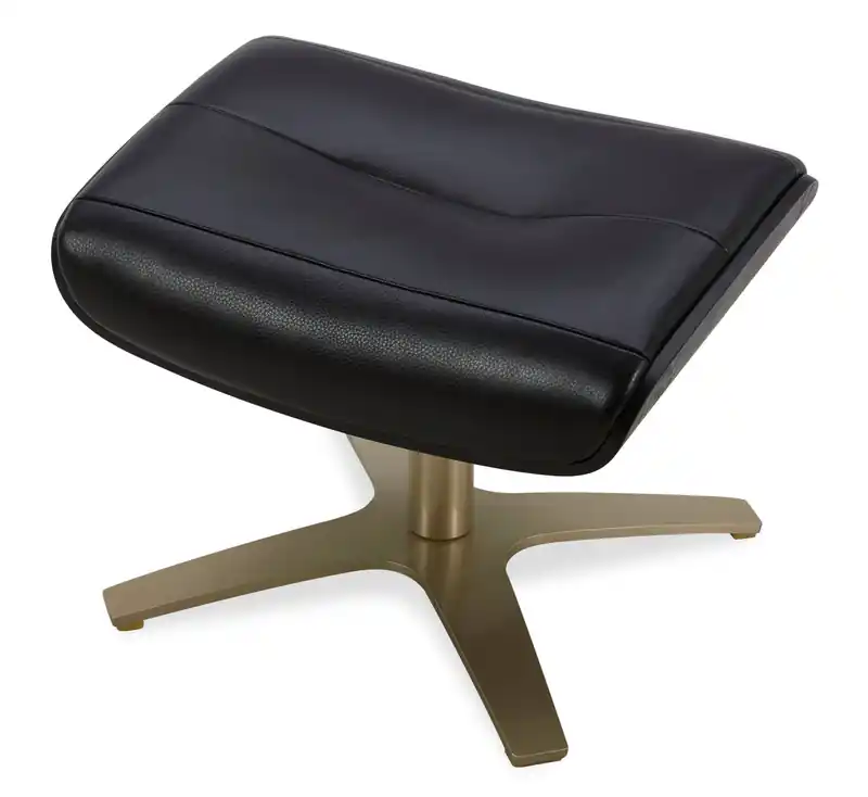 Top-Grain Genuine Leather Swivel Reclining Chair with Footrest