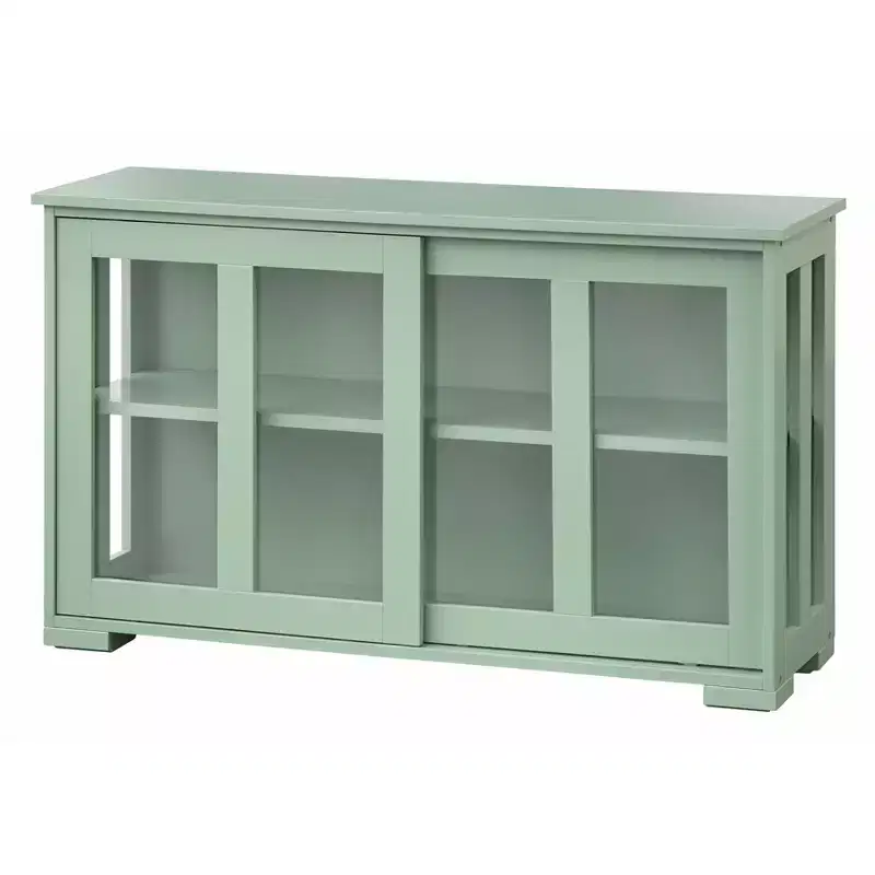 Buylateral Pacific Stackable Cabinet with Sliding Glass Doors