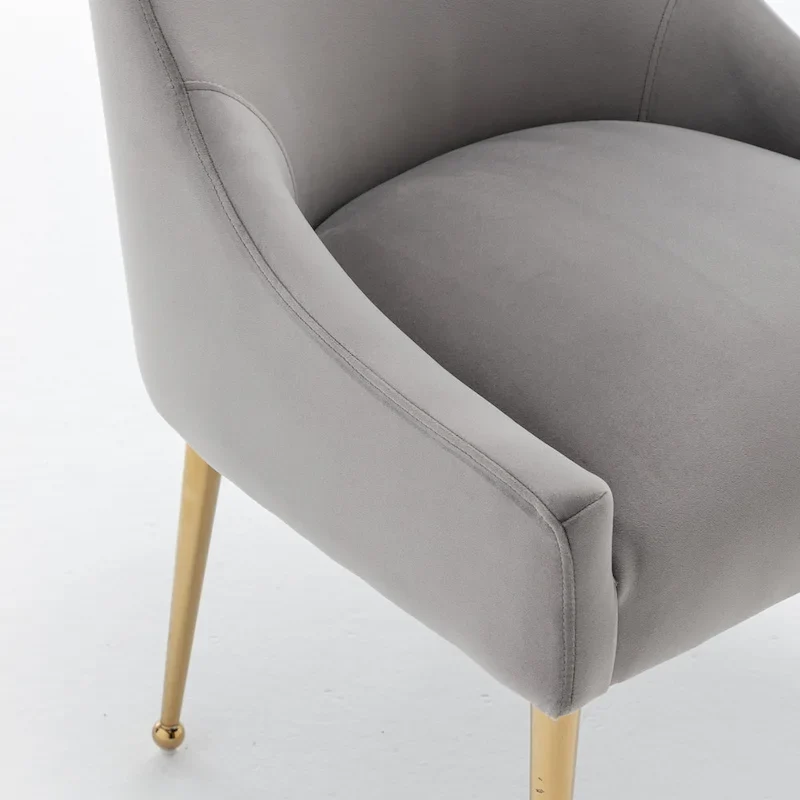 SEYNAR Velvet Upholstered Dining Chair Set of 2, Modern Glam Armless Side Chair