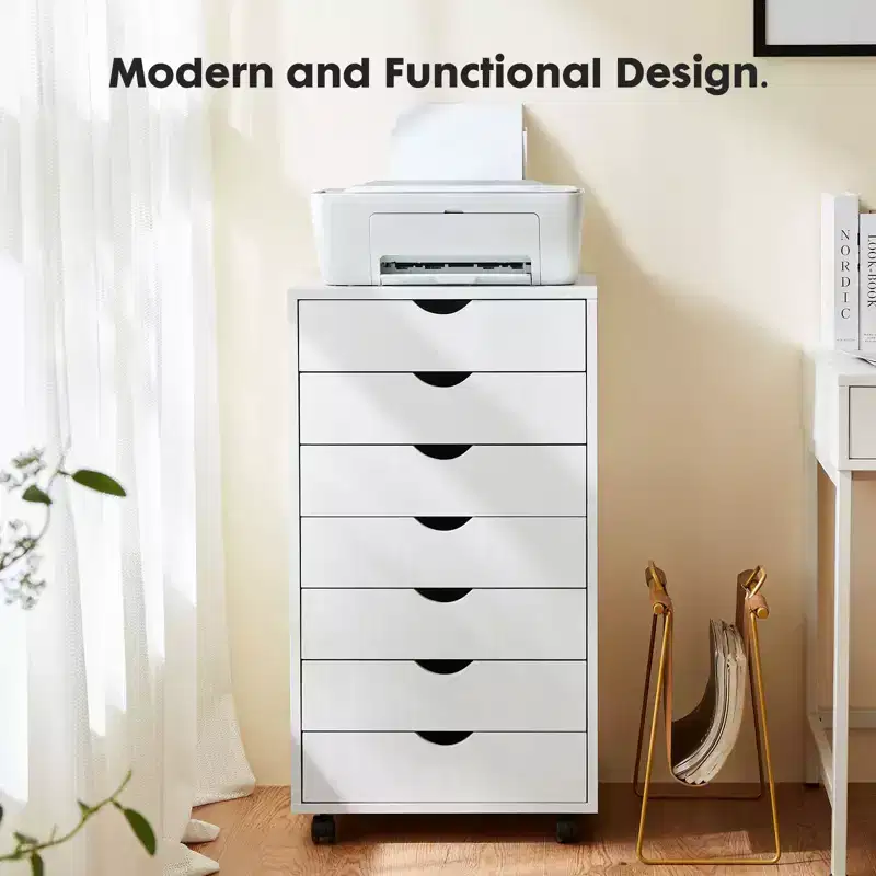 Mobile Storage Cabinet Dressers with Wheels, Organizer Drawers for Office, Bedroom, Home