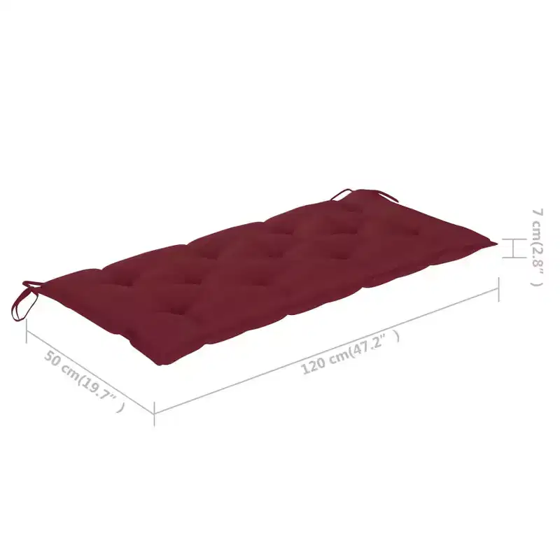 Garden Bench Natural Bamboo Bamboo 47.2 in Waterproof Materials