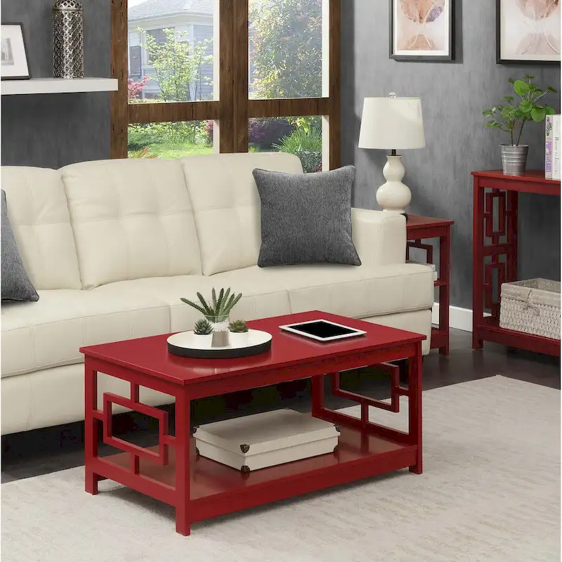 Convenience Concepts Town Square Coffee Table with Shelf