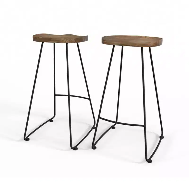 Set of 2 Leemington Saddle Barstools - WyndenHall
