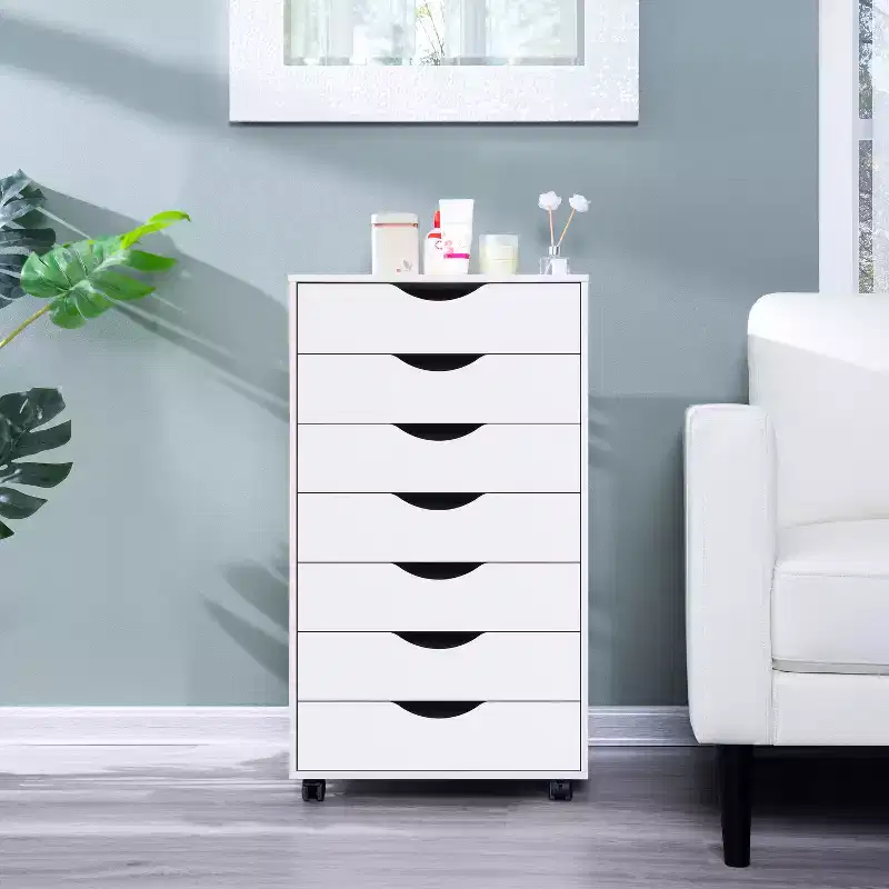 Home Imports Emporium 7-Drawer Office Storage File Cabinet on Wheels