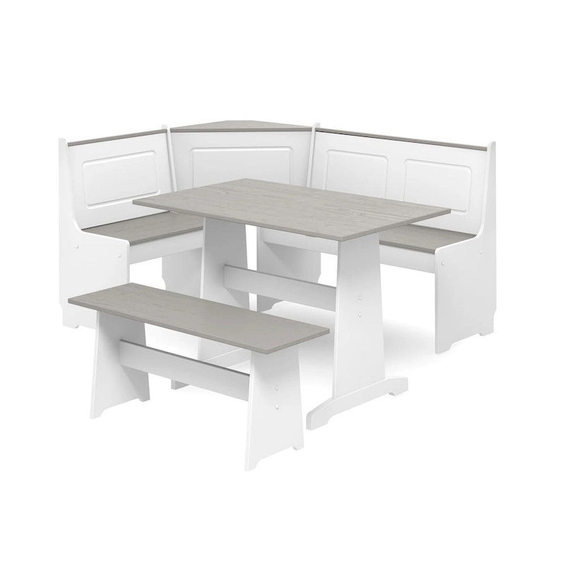 Middlecreek Wood Farmhouse Breakfast Nook Dining Set