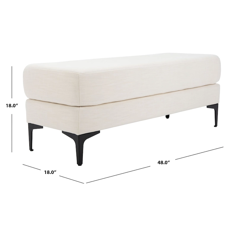 SAFAVIEH Roena Rectangular Bench - 48 x 18 x 18 - 48Wx18Dx18H