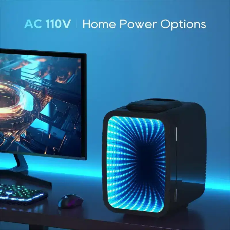 Morfone 4L / 6L LED Light Mini Fridge AC / DC Cooler Warmer for Home Office Car