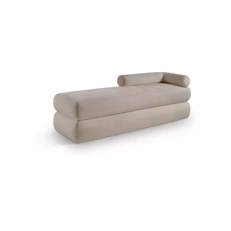 Chenille Fabric Bench