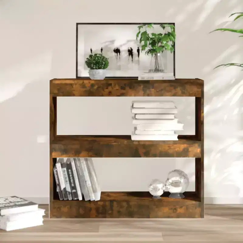 Book Cabinet Smoked oak Engineered wood Medium Book Cabinet