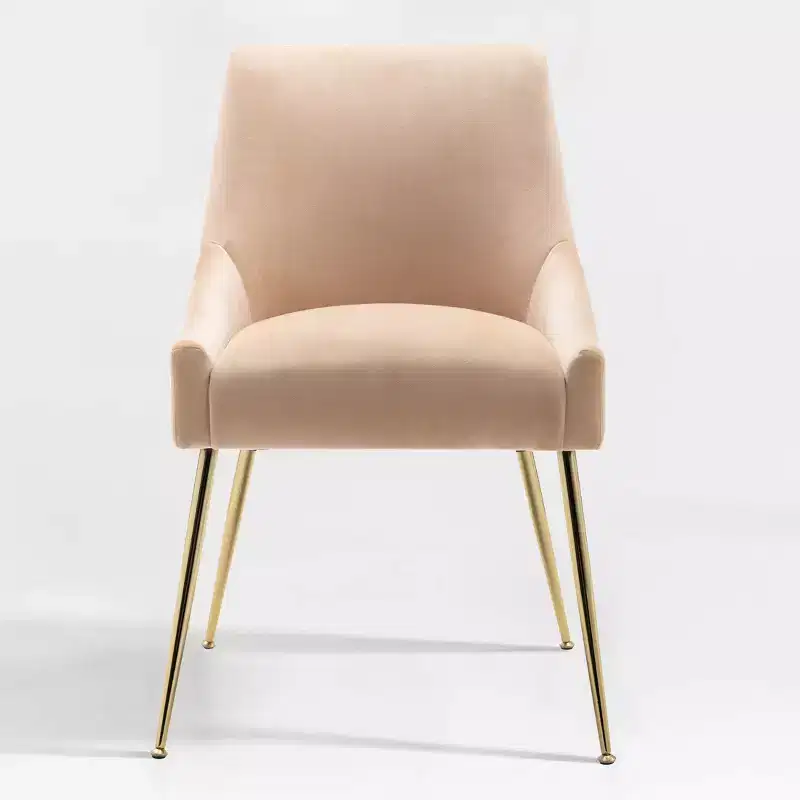 WestinTrends Upholstered Performance Velvet Accent Chair With Metal Leg