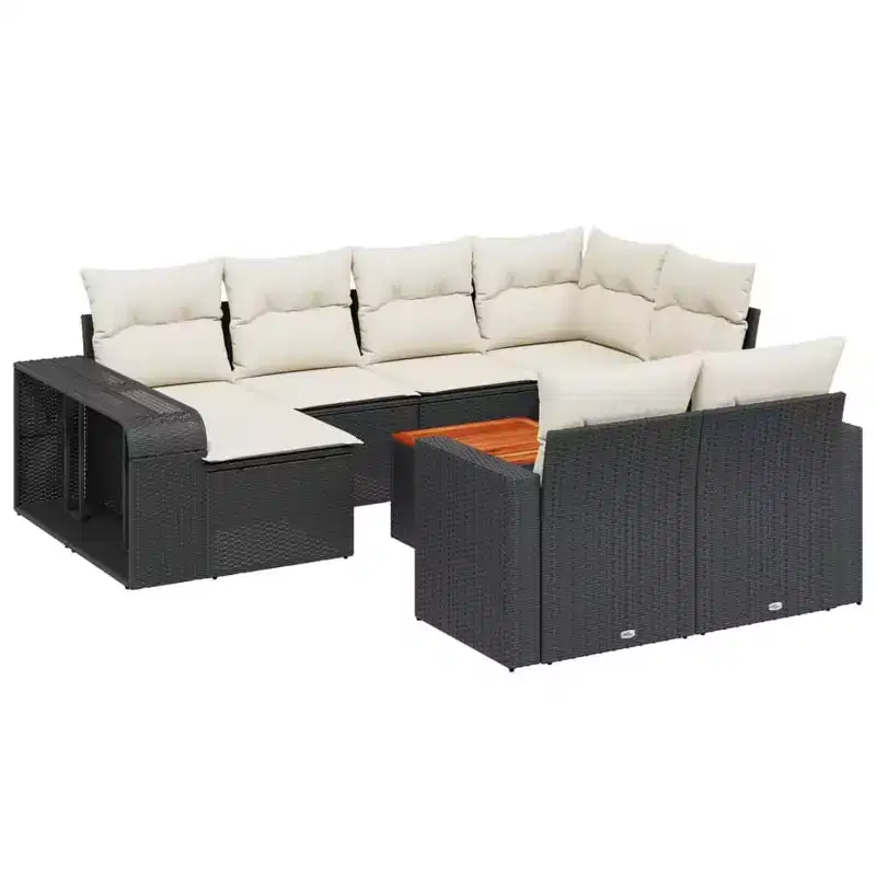 vidaXL Modular Outdoor Sofa Set with Cushions in Various Colors