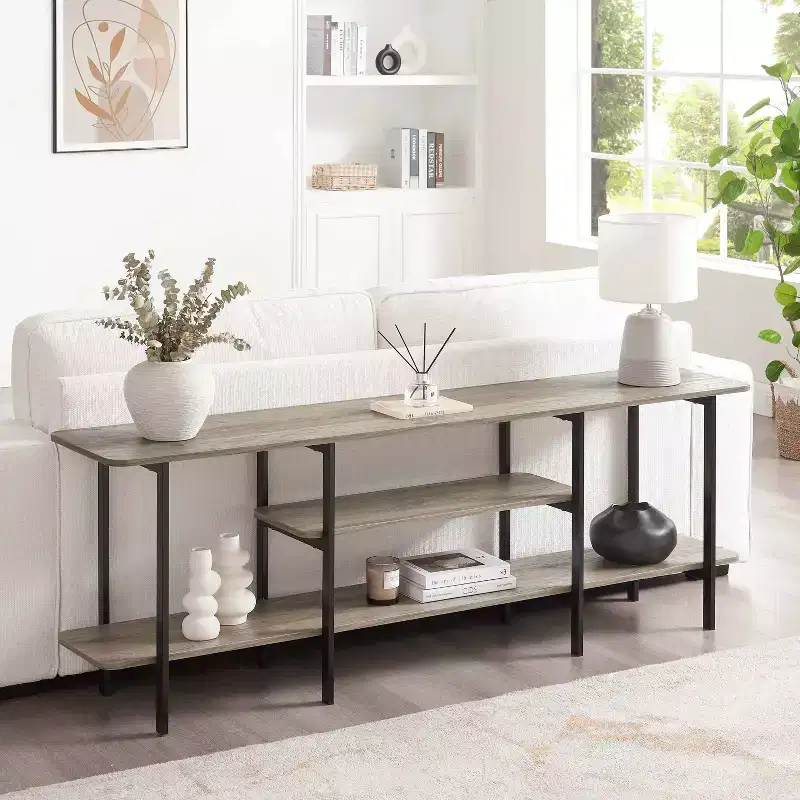 Manhattan Comfort 70.86" Celine Modern Sideboard Rustic Gray