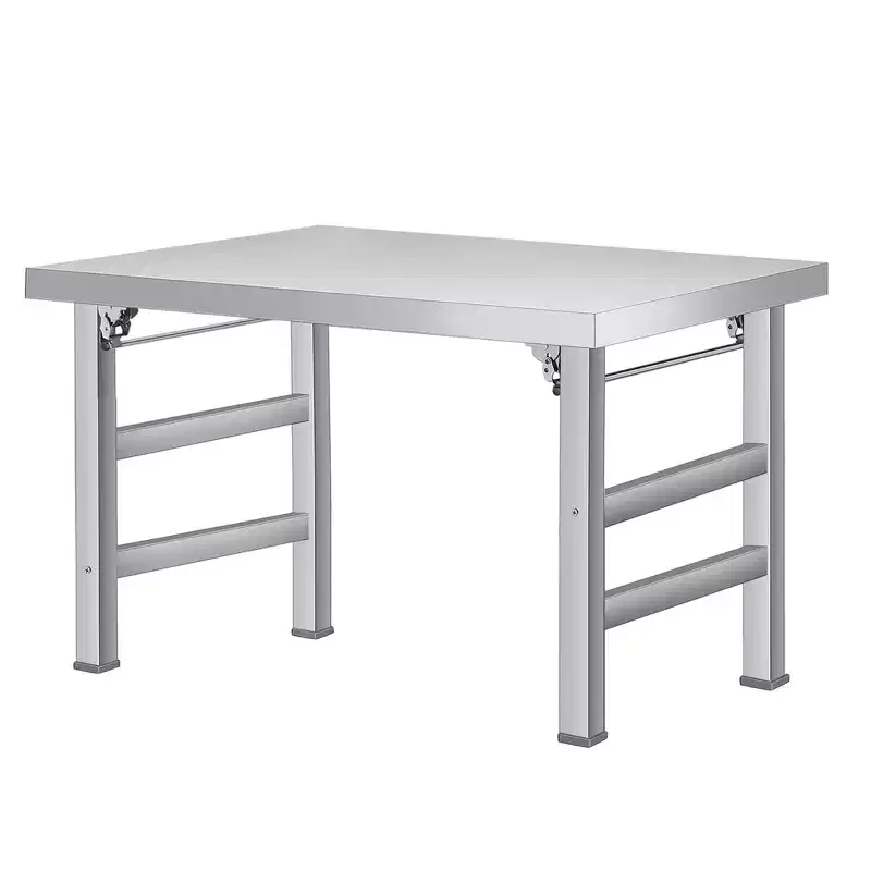 Stainless Steel Folding Table - Commercial Work Table for Home, Kitchen, Restaurant, Garage, Camping, Outdoor Foldable Stainless Steel Workstation