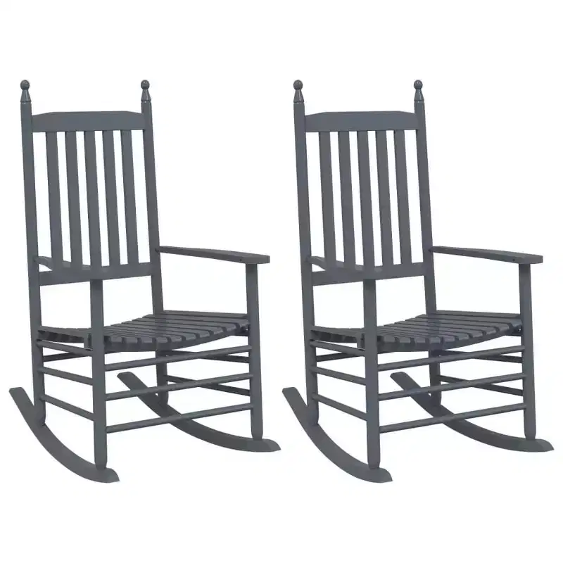 vidaXL Rocking Chair Solid poplar wood Standard Rocking Chair