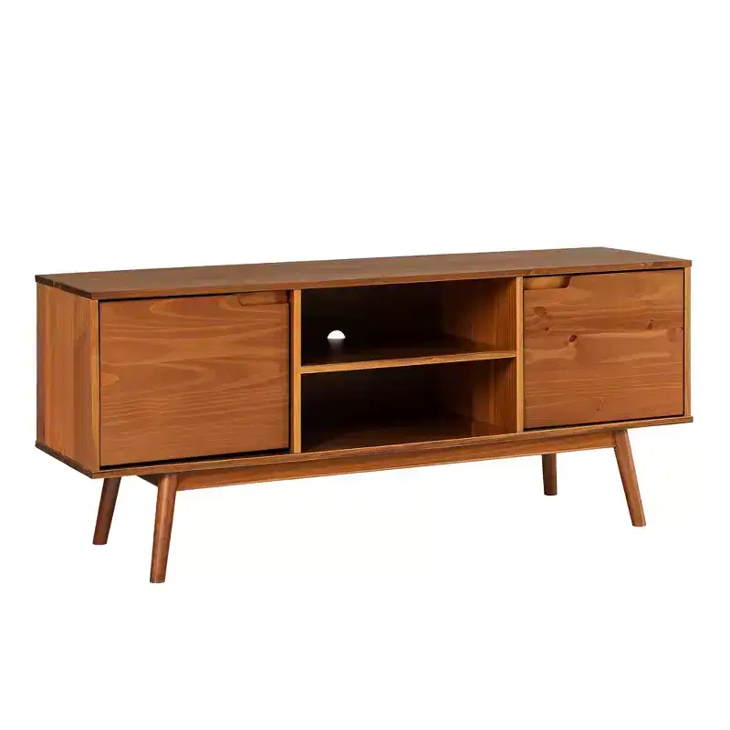 Solid Wood Mid-Century Modern TV Stand for TVs up to 65 - Saracina Home
