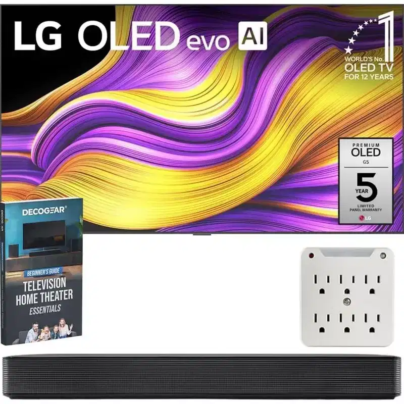 LG 55 G5 OLED evo 4K UHD Smart TV with One Wall Design (2025) with Soundbar, Mount & Accessories