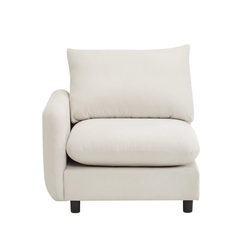 Christopher Knight Home - Evelyn Modern 2-Seater Modular Upholstery Sectional Loveseat Sofa with Ottoman