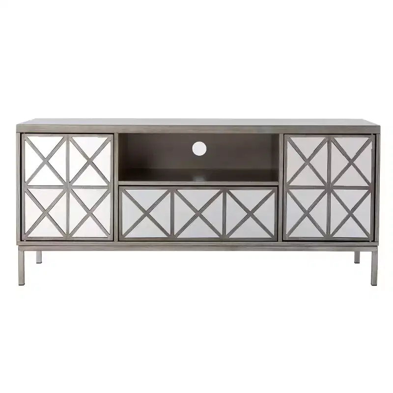 Downley Storage TV/Media Stand - Silver - SEI